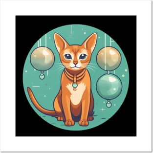 Abyssinian Cat Xmas Ornament, Love Cats Posters and Art